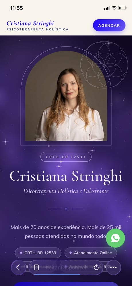 Cristiana Stringhi no celular
